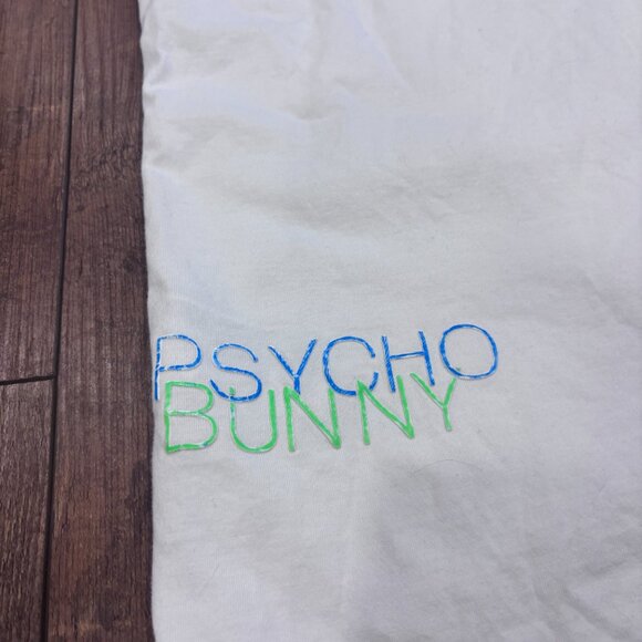 Psycho Bunny Rodman T-Shirt Men's Graphic Print Short Sleeve Size 5 Large White - Picture 7 of 11